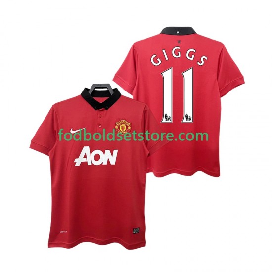 Manchester United Trøje GIGGS 11 2013 2014 Retro Hjemmebane Kort ærmer ,Mænd
