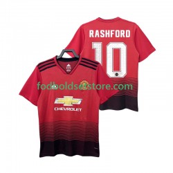 Manchester United Trøje RASHFORD 10 2018 2019 Retro Hjemmebane Kort ærmer ,Mænd