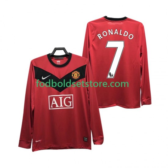Manchester United Trøje RONALDO 7 2009 Retro Hjemmebane 2010 Lange ærmer ,Mænd