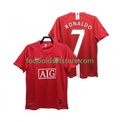 Manchester United Trøje RONALDO 7 Premier League 2007 Retro Hjemmebane 2008 Kort ærmer ,Mænd