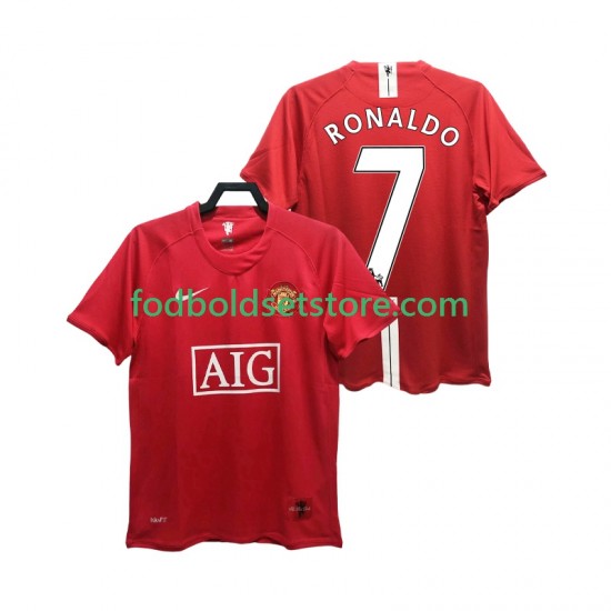 Manchester United Trøje RONALDO 7 Premier League 2007 Retro Hjemmebane 2008 Kort ærmer ,Mænd