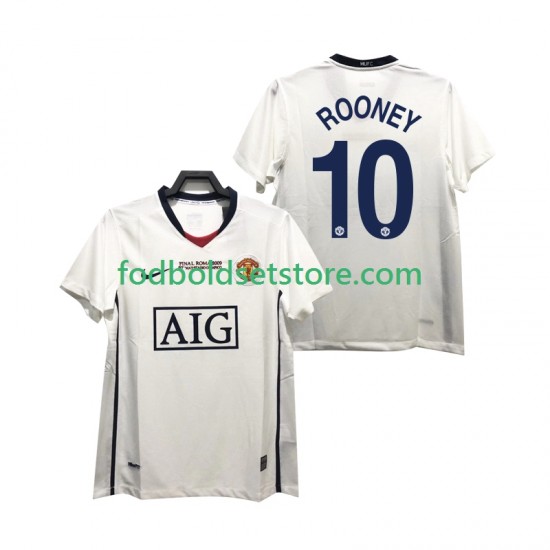 Manchester United Trøje ROONEY 10 Champions League 2009 Retro Udebane 2008 Kort ærmer ,Mænd