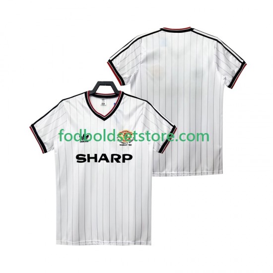 Manchester United Trøje 1983 1984 Retro Udebane Kort ærmer ,Mænd