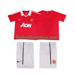 Manchester United Trøje Retro Hjemmebane 2011 2010 Kort ærmer ,Børn Fodboldsæt