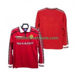 Manchester United Trøje Retro Hjemmebane 1998 1999 Lange ærmer ,Mænd