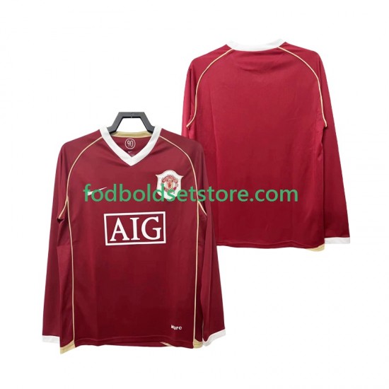Manchester United Trøje 2007 Retro Hjemmebane 2006 Lange ærmer ,Mænd