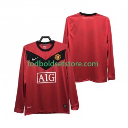 Manchester United Trøje 2009 Retro Hjemmebane 2010 Lange ærmer ,Mænd
