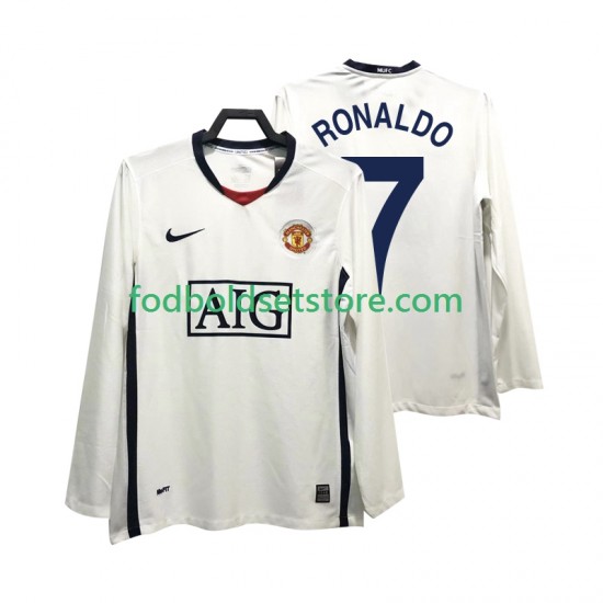 Manchester United Trøje Ronaldo 7 Premier League 2009 Retro Udebane 2008 Lange ærmer ,Mænd
