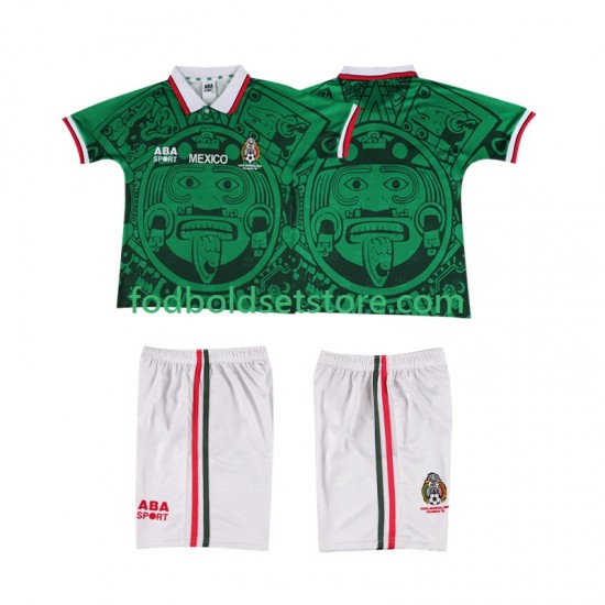Mexico Trøje Retro Hjemmebane 1998 Kort ærmer ,Børn Fodboldsæt