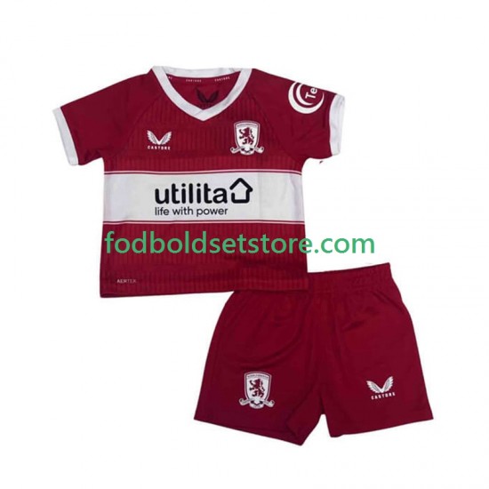 Middlesbrough Trøje Hjemmebane 2025-2026 Kort ærmer ,Børn Fodboldsæt