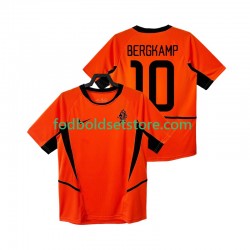 Holland Trøje BERGKAMP 10 Retro Hjemmebane 2002 Kort ærmer ,Mænd