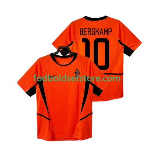 Holland Trøje BERGKAMP 10 Retro Hjemmebane 2002 Kort ærmer ,Mænd