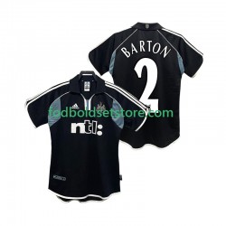 Newcastle United Trøje BARTON 2 2000 2001 Retro Udebane Kort ærmer ,Mænd
