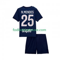 Paris Saint-Germain Trøje Nuno Mendes 25 Hjemmebane 2025-2026 Kort ærmer ,Børn Fodboldsæt