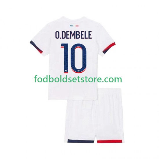 Paris Saint-Germain Trøje Ousmane Dembele 10 Udebane 2025-2026 Kort ærmer ,Børn Fodboldsæt