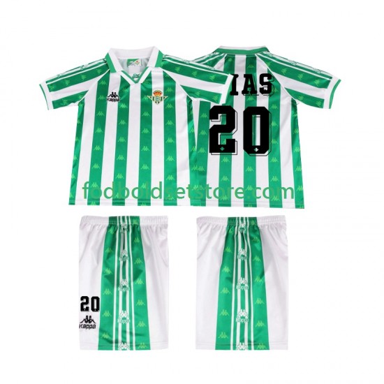 Real Betis Trøje Tomas Olias 20 1996 1997 Retro Hjemmebane Kort ærmer ,Børn Fodboldsæt