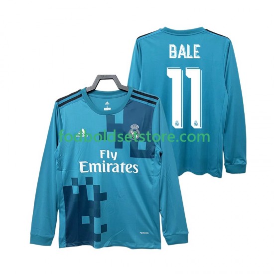 Real Madrid Trøje BALE 11 2017 2018 Retro 3. Valg Lange ærmer ,Mænd