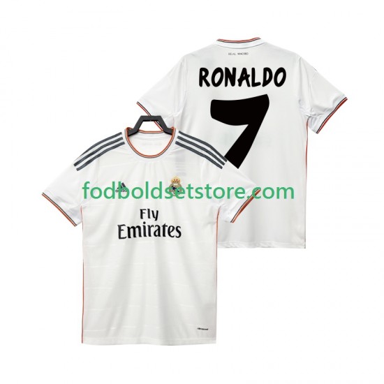 Real Madrid Trøje Cristiano Ronaldo 7 2013 2014 Retro Hjemmebane Kort ærmer ,Mænd