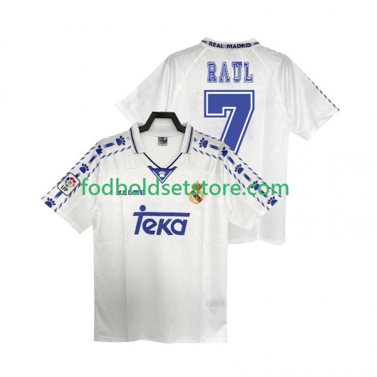 Real Madrid Trøje RAUL 7 1996 1997 Retro Hjemmebane Kort ærmer ,Mænd
