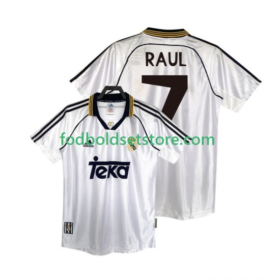 Real Madrid Trøje RAUL 7 2000 Retro Hjemmebane 1998 Kort ærmer ,Mænd