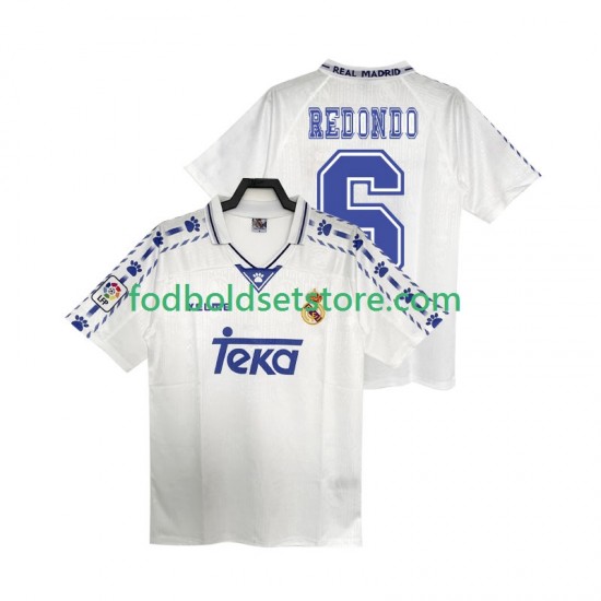 Real Madrid Trøje REDONDO 6 1996 1997 Retro Hjemmebane Kort ærmer ,Mænd