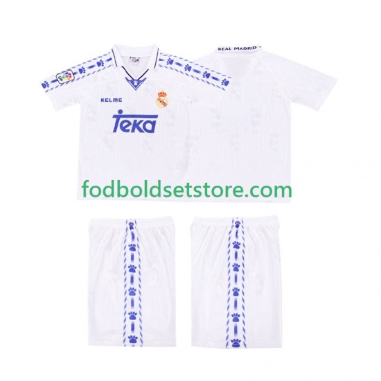 Real Madrid Trøje 1996-1997 Retro Hjemmebane Kort ærmer ,Børn Fodboldsæt