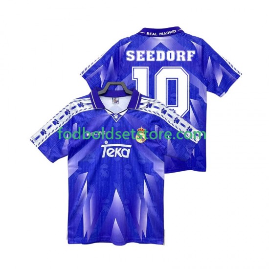 Real Madrid Trøje SEEDORF 10 1996 1997 Retro Udebane Kort ærmer ,Mænd