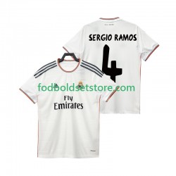 Real Madrid Trøje SERGIO RAMOS 4 2013 2014 Retro Hjemmebane Kort ærmer ,Mænd
