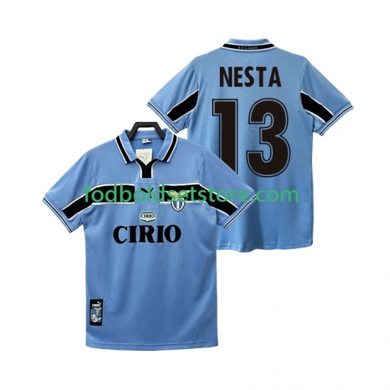 SS Lazio Trøje NESTA 13 Retro Hjemmebane 1998 1999 Kort ærmer ,Mænd