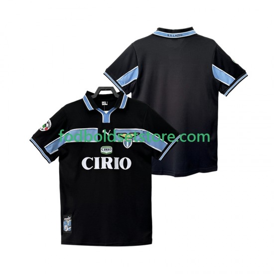 SS Lazio Trøje Retro Udebane 1998 1999 Kort ærmer ,Mænd