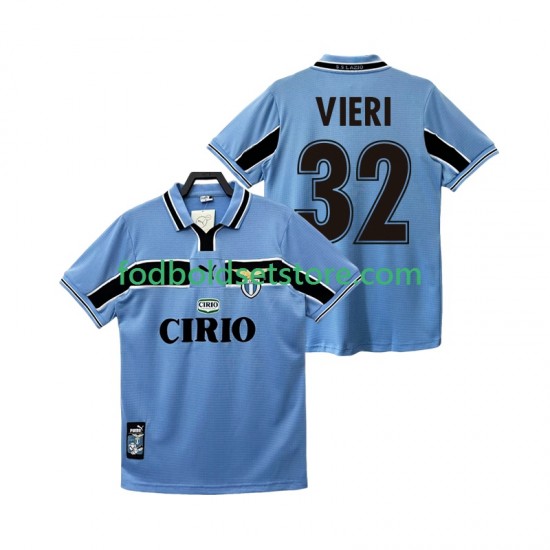 SS Lazio Trøje VIERI 32 Retro Hjemmebane 1998 1999 Kort ærmer ,Mænd