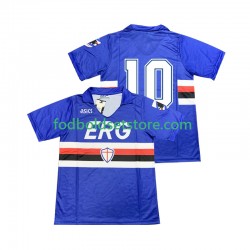 Sampdoria Trøje 10 1990 1991 Retro Hjemmebane Kort ærmer ,Mænd
