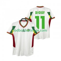 Senegal Trøje DIOUF 11 Retro Hjemmebane 2002 Kort ærmer ,Mænd
