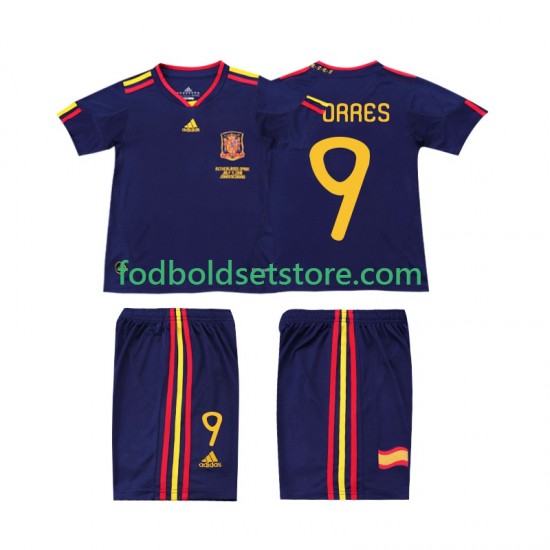 Spanien Trøje TORRES 9 Retro Udebane 2010 Kort ærmer ,Børn Fodboldsæt