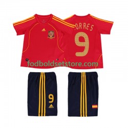 Spanien Trøje TORRES 9 Retro Hjemmebane 2008 Kort ærmer ,Børn Fodboldsæt