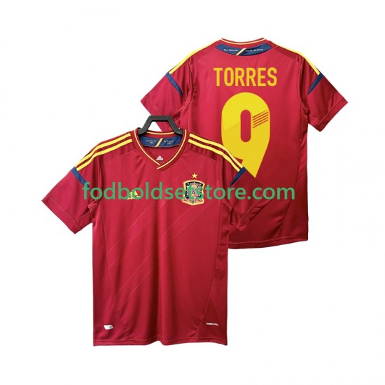Spanien Trøje TORRES 9 2012 Retro Hjemmebane Kort ærmer ,Mænd