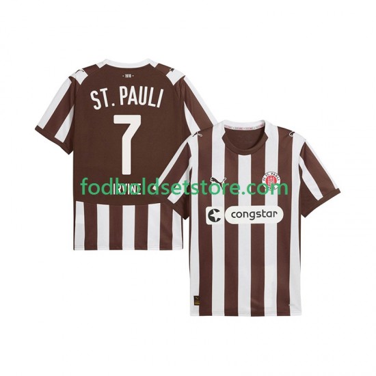 Trøje St. Pauli Jackson Irvine 7 Hjemmebane 2025-2026 Kort ærmer ,Mænd