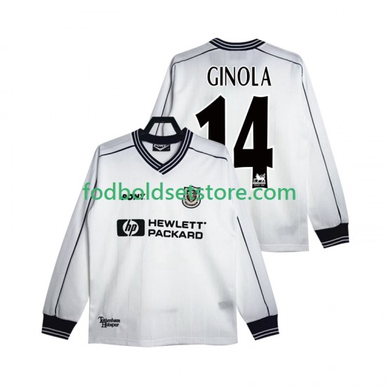 Tottenham Hotspur Trøje GINOLA 14 1997 Retro Hjemmebane 1999 Lange ærmer ,Mænd