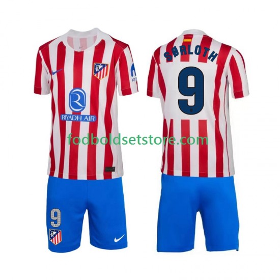 Atlético Madrid Trøje Alexander Sorloth 9 Hjemmebane 2025-2026 Kort ærmer ,Børn Fodboldsæt