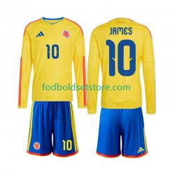 Colombia Trøje James Rodriguez 10 Hjemmebane World Cup 2026 Lange ærmer ,Børn Fodboldsæt