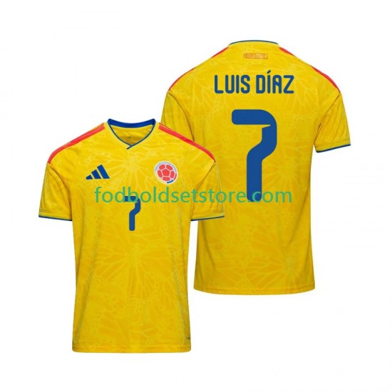 Colombia Trøje Luis Diaz 7 Hjemmebane World Cup 2026 Kort ærmer ,Mænd Colombia Trøje Luis Diaz 7 Hjemmebane World Cup 2026 Kort ærmer ,Mænd