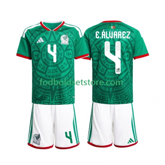 Mexico Trøje Edson Alvarez 4 Hjemmebane World Cup 2026 Kort ærmer ,Børn Fodboldsæt