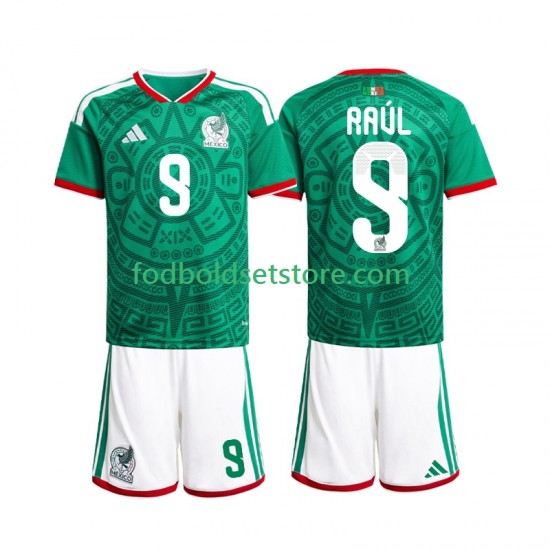 Mexico Trøje Raul Jimenez 9 Hjemmebane World Cup 2026 Kort ærmer ,Børn Fodboldsæt