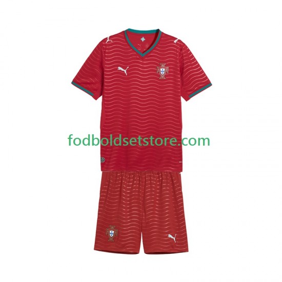 Portugal Trøje Hjemmebane World Cup 2026 Kort ærmer ,Børn Fodboldsæt