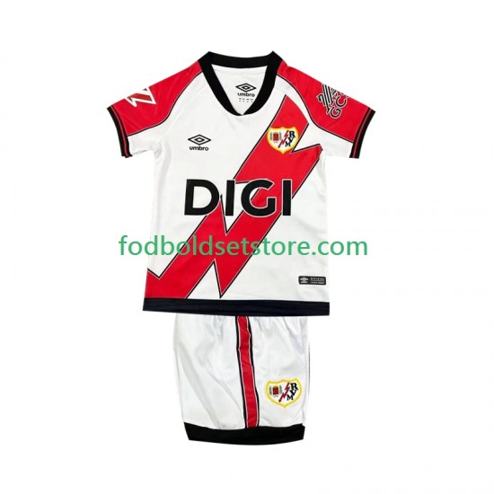 Rayo Vallecano Trøje Hjemmebane 2025-2026 Kort ærmer ,Børn Fodboldsæt