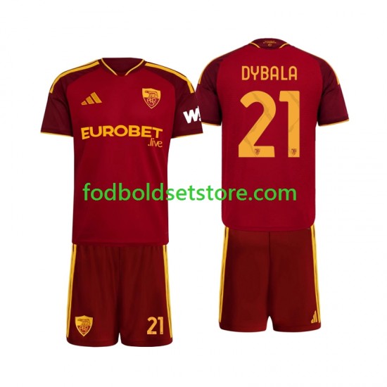 AS Roma Trøje Paulo Dybala 21 Hjemmebane 2026-2027 Kort ærmer ,Børn Fodboldsæt