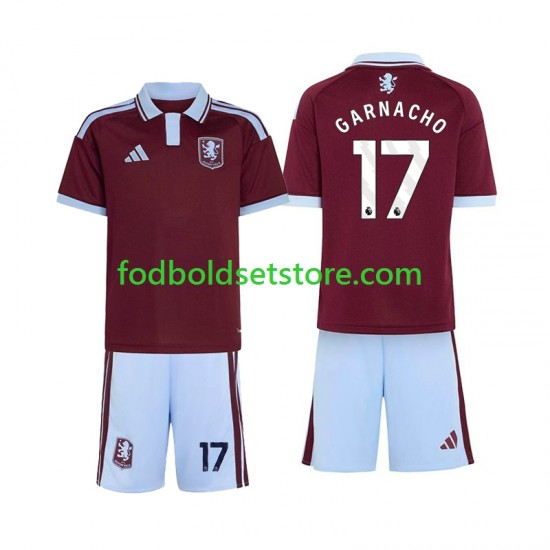 Aston Villa Trøje Alejandro Garnacho 17 Hjemmebane 2026-2027 Kort ærmer ,Børn Fodboldsæt