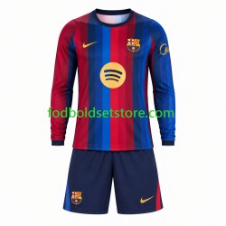 FC Barcelona Trøje Hjemmebane 2026-2027 Lange ærmer ,Børn Fodboldsæt