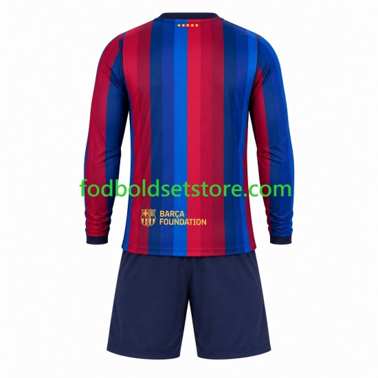 FC Barcelona Trøje Hjemmebane 2026-2027 Lange ærmer ,Børn Fodboldsæt