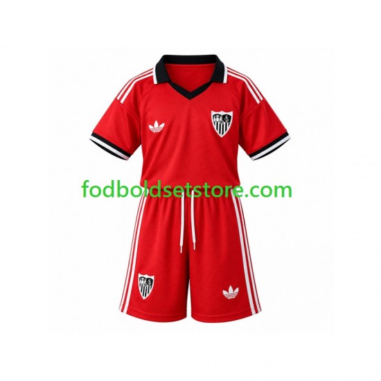 Sevilla FC Trøje Retro Hjemmebane 2026-2027 Kort ærmer ,Børn Fodboldsæt